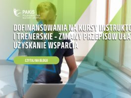 Dofinansowania na kursy instruktorskie i trenerskie – zmiany przepisów ułatwią uzyskanie wsparcia